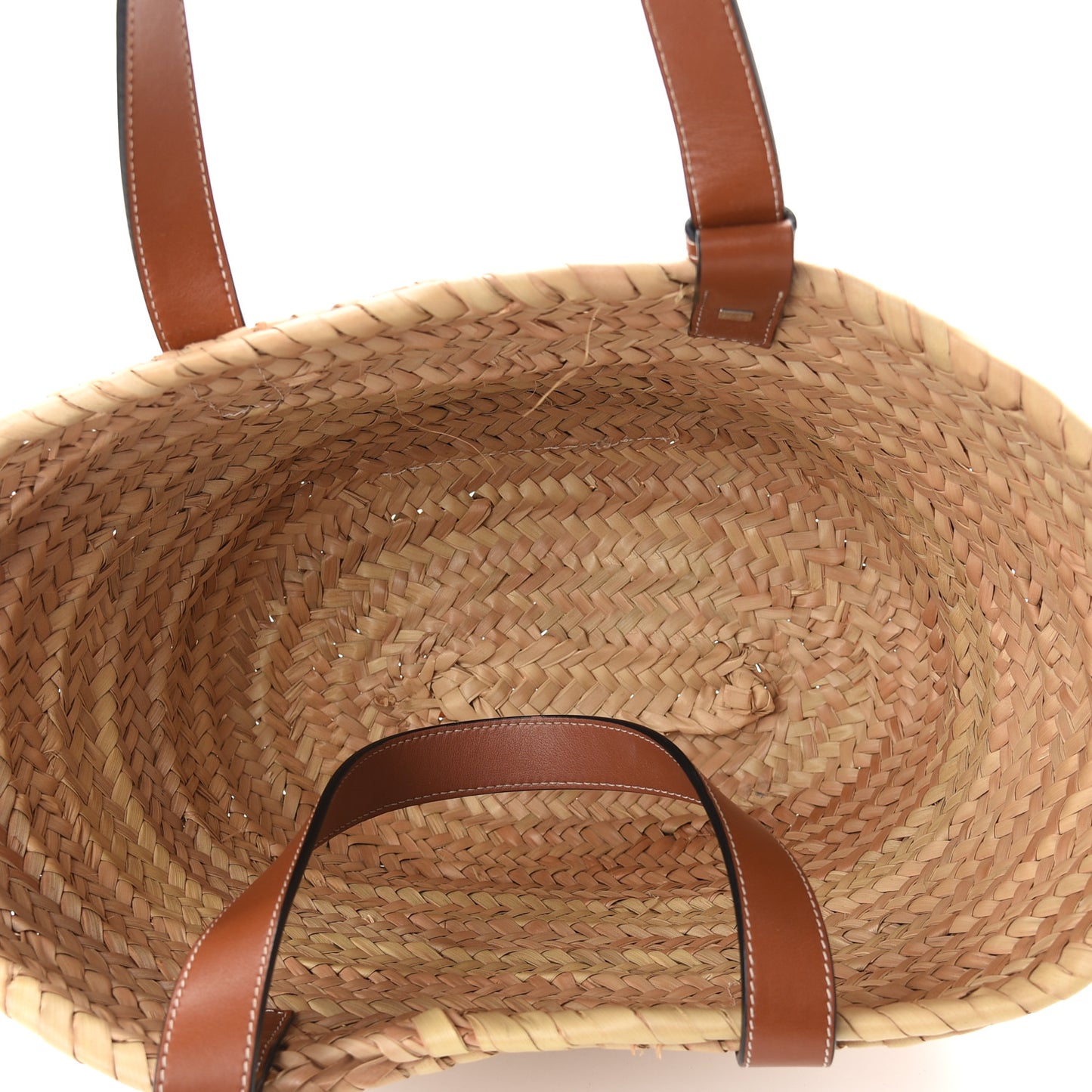 Raffia Medium Basket Tote Bag Natural Tan