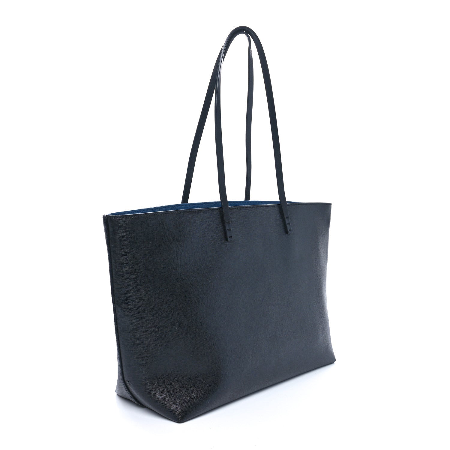 Fendi Vitello Elite Cuoio Monster Buggies Medium Roll Tote Black Multicolor Blue Cobalto 3 of 9