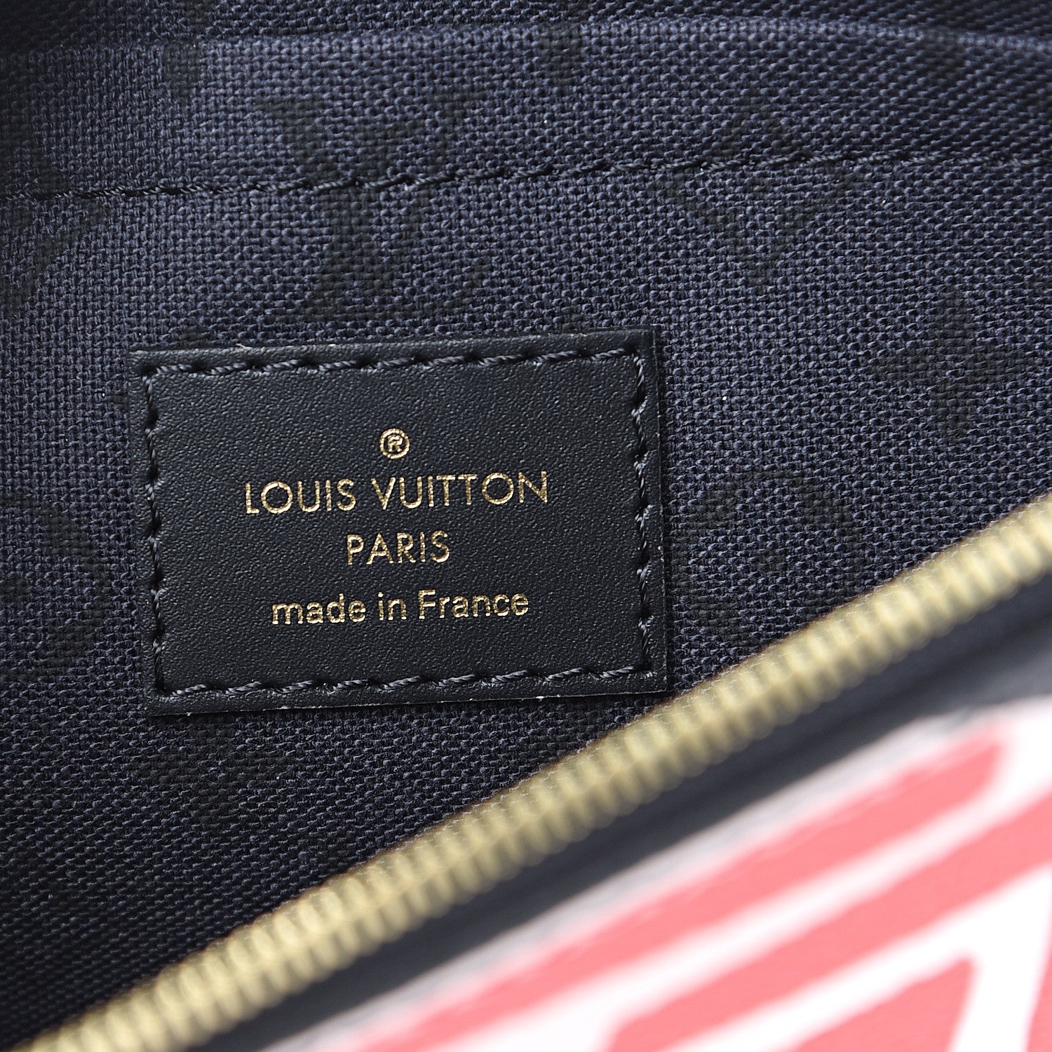 Louis Vuitton Monogram Giant Crafty Neverfull MM GM Pochette Creme Rouge Black 5 of 6