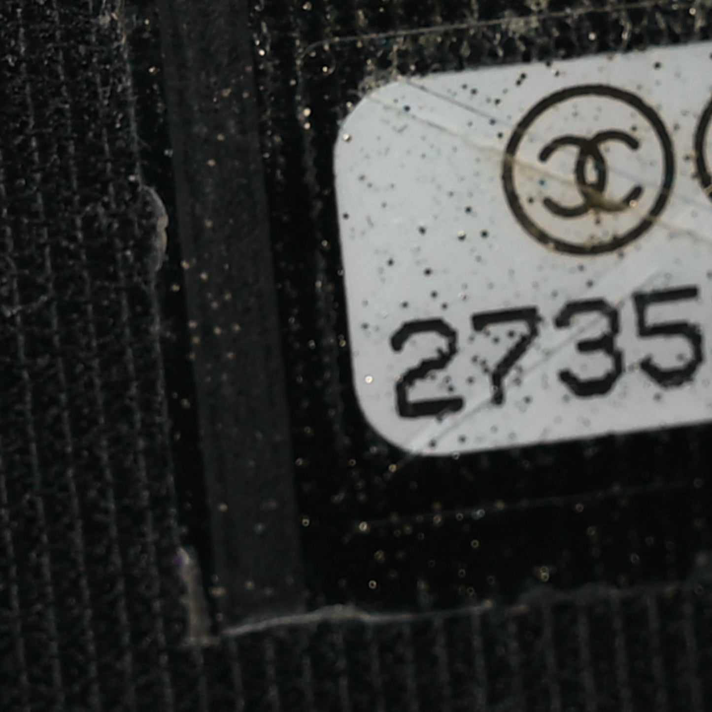 Goatskin Quilted CC Box Clutch With Chain Black