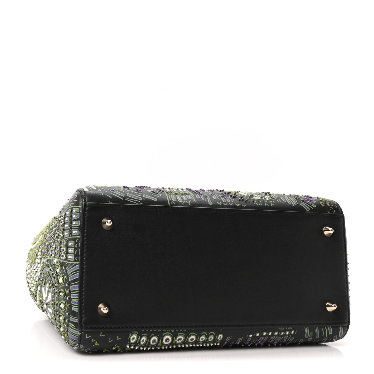 Christian Dior Smooth Calfskin Beaded Animals Medium Lady Dior Black Multicolor 4 of 10