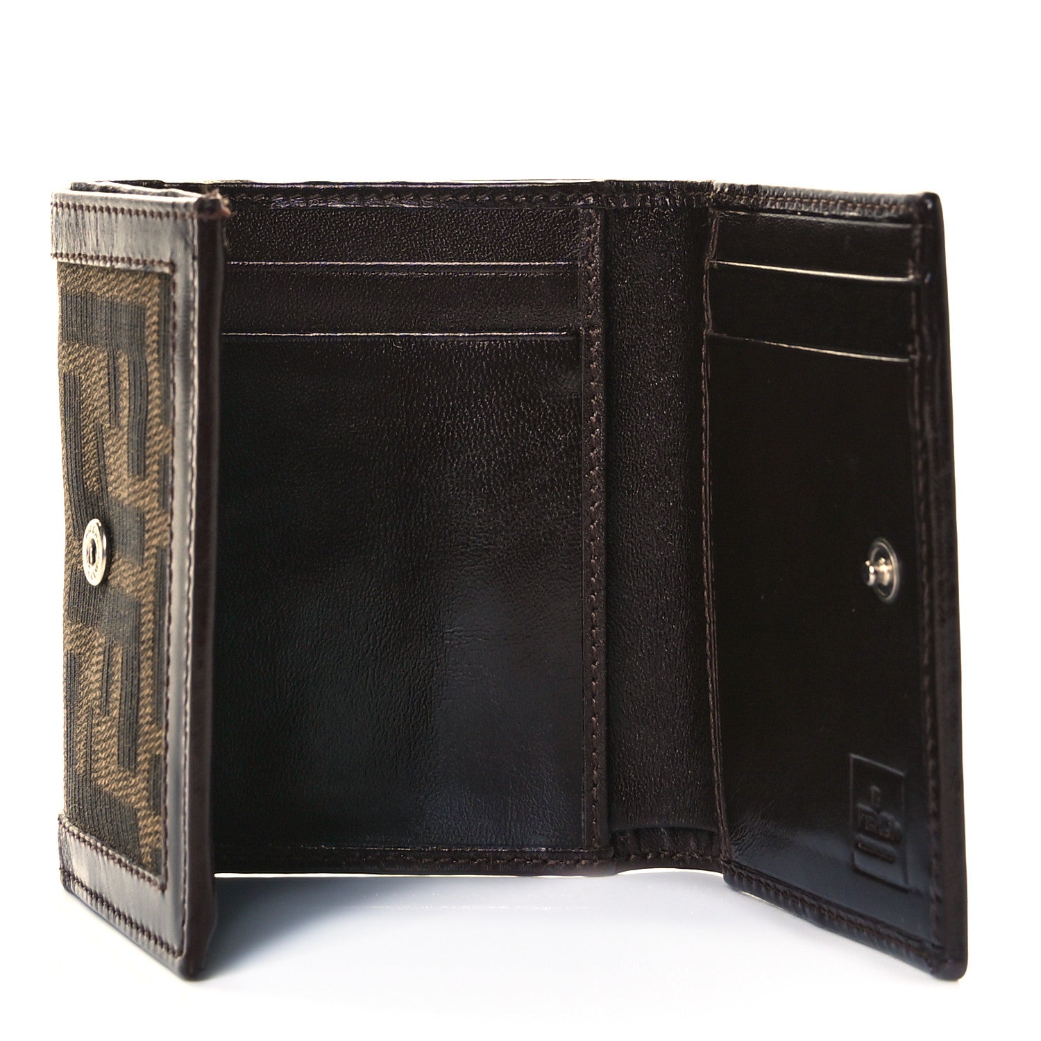Fendi Zucca Compact Wallet Tobacco 6 of 7