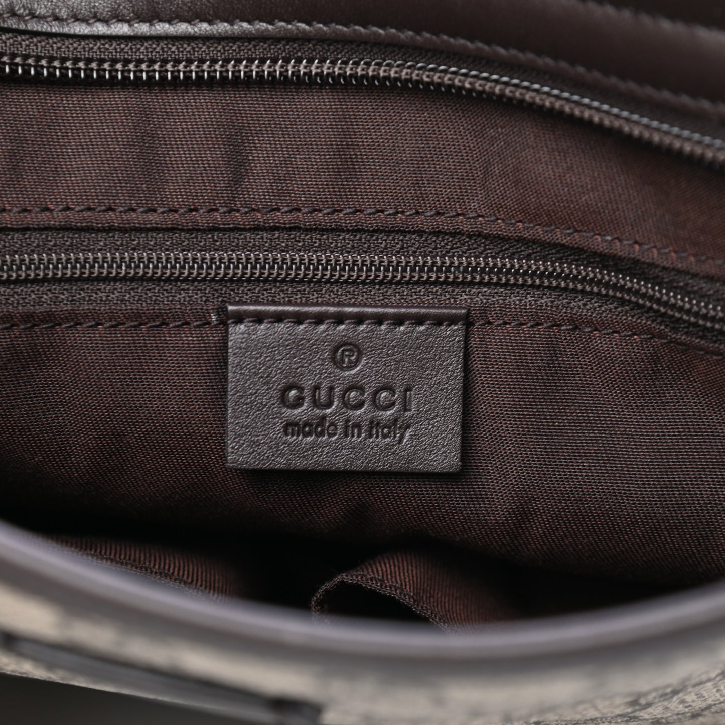 GG Plus Monogram Medium Flat Messenger Bag Dark Brown