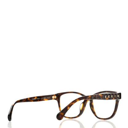 Chanel Acetate Quilted CC Eyeglasses 3443-A Havana 4 of 7