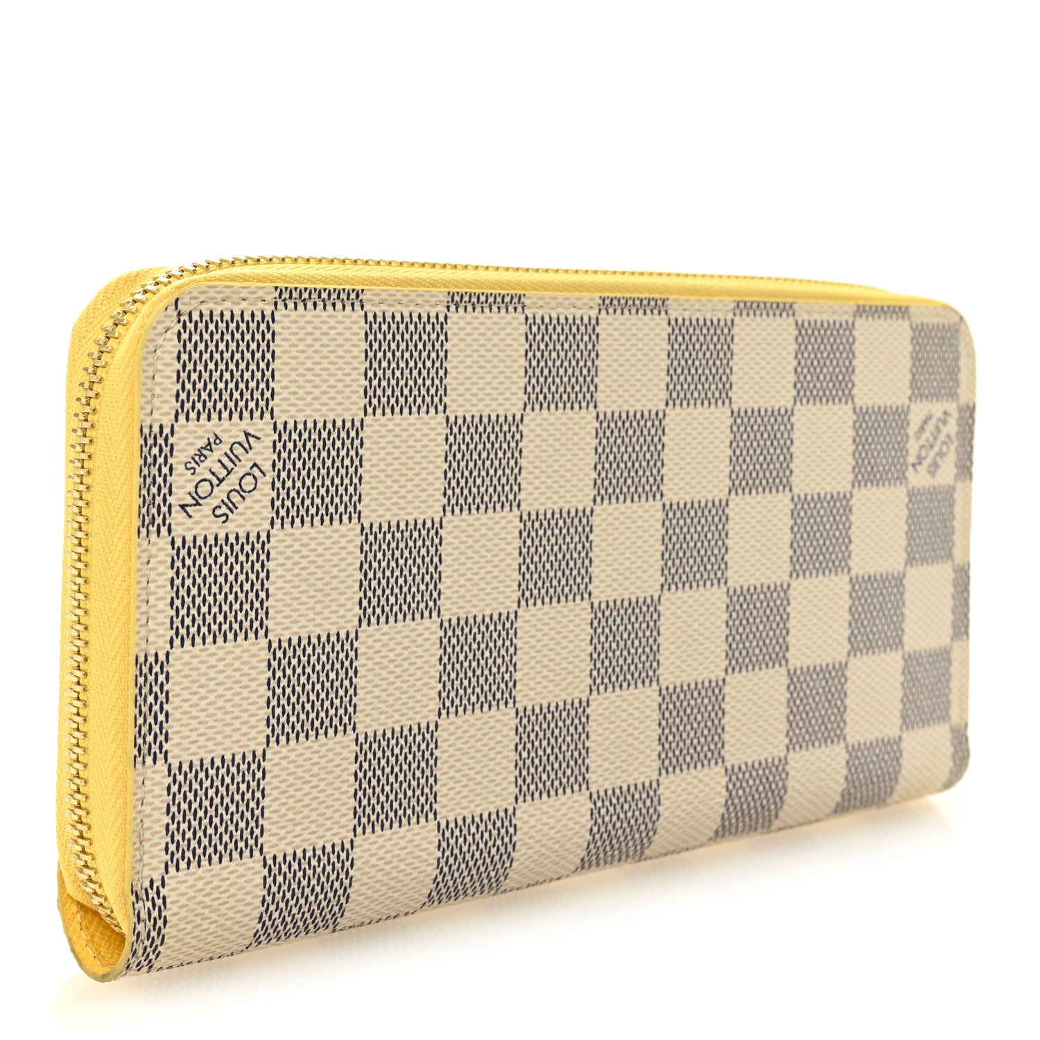 Louis Vuitton Damier Azur Zippy Wallet Jaune Pale 3 of 7