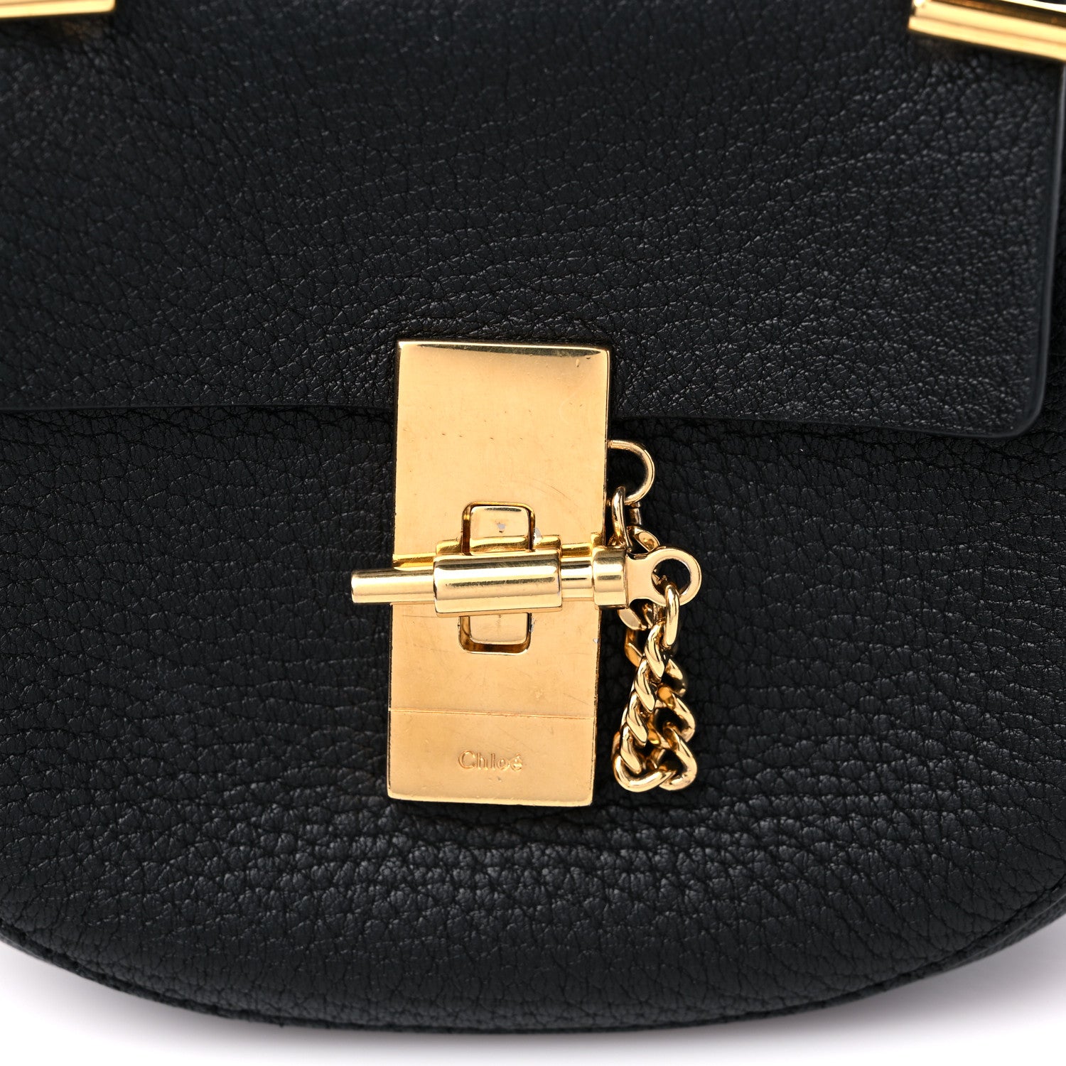 Chloe Grained Lambskin Nano Drew Shoulder Bag Black 9 of 9