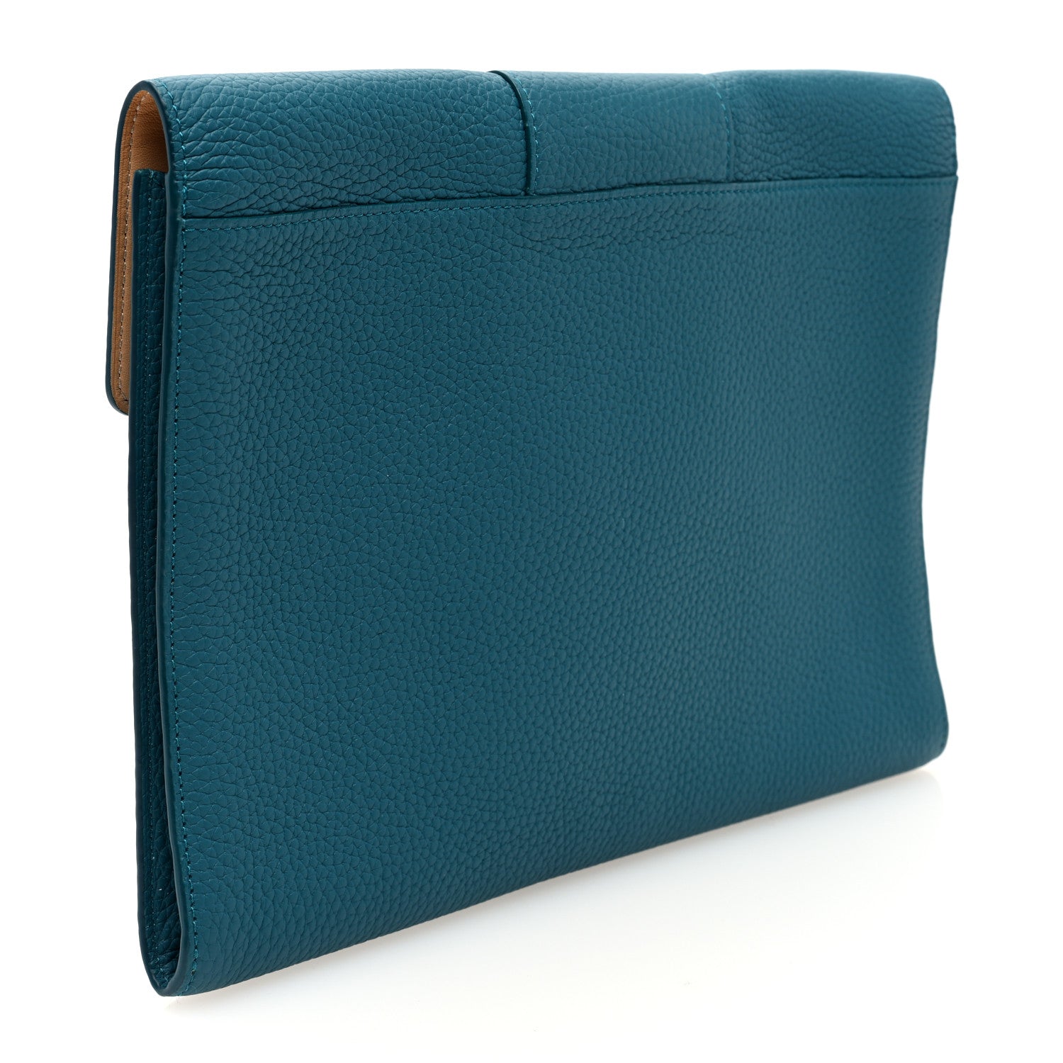Delvaux Grained Bullskin Presse A5 Pouch Peacock 3 of 6