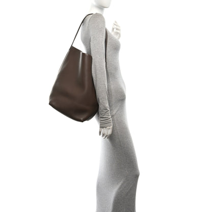 The Row Grained Calfskin Large N/S Park Tote Dark Taupe 2 of 10