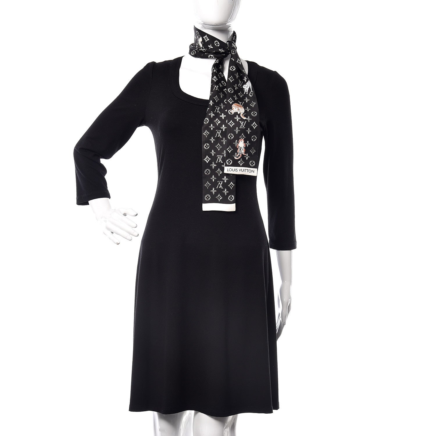 Louis Vuitton Silk Catogram Classic Bandeau Black 2 of 5