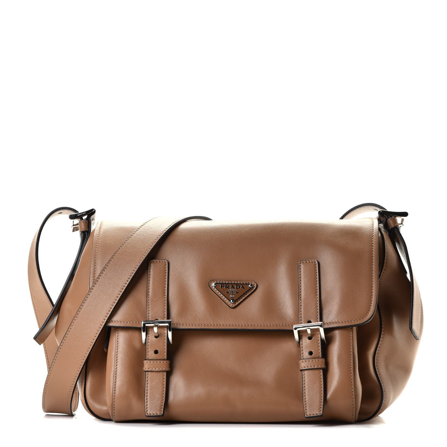 Prada Soft Calf Messenger Bag Caramel 1 of 10