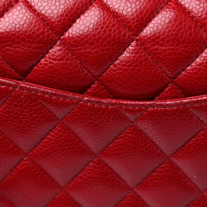 Chanel Caviar Quilted Medium Double Flap Dark Red 20 of 20