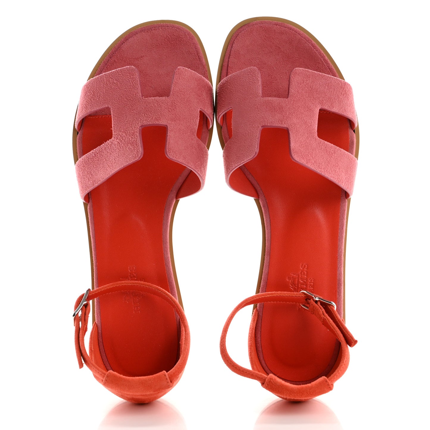 Suede Goatskin Santorini Sandals 36 Rose De Venise