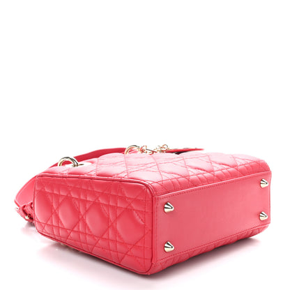 Christian Dior Lambskin Cannage Small My ABCDior Lady Dior Red 5 of 10