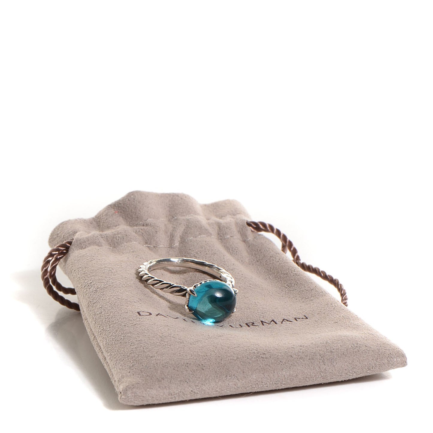 Sterling Silver Blue Topaz Cabochon Color Classics Ring 7