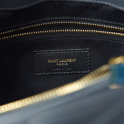 Saint Laurent Calfskin Y Quilted Monogram Medium Loulou Chain Satchel Asphalt 8 of 11