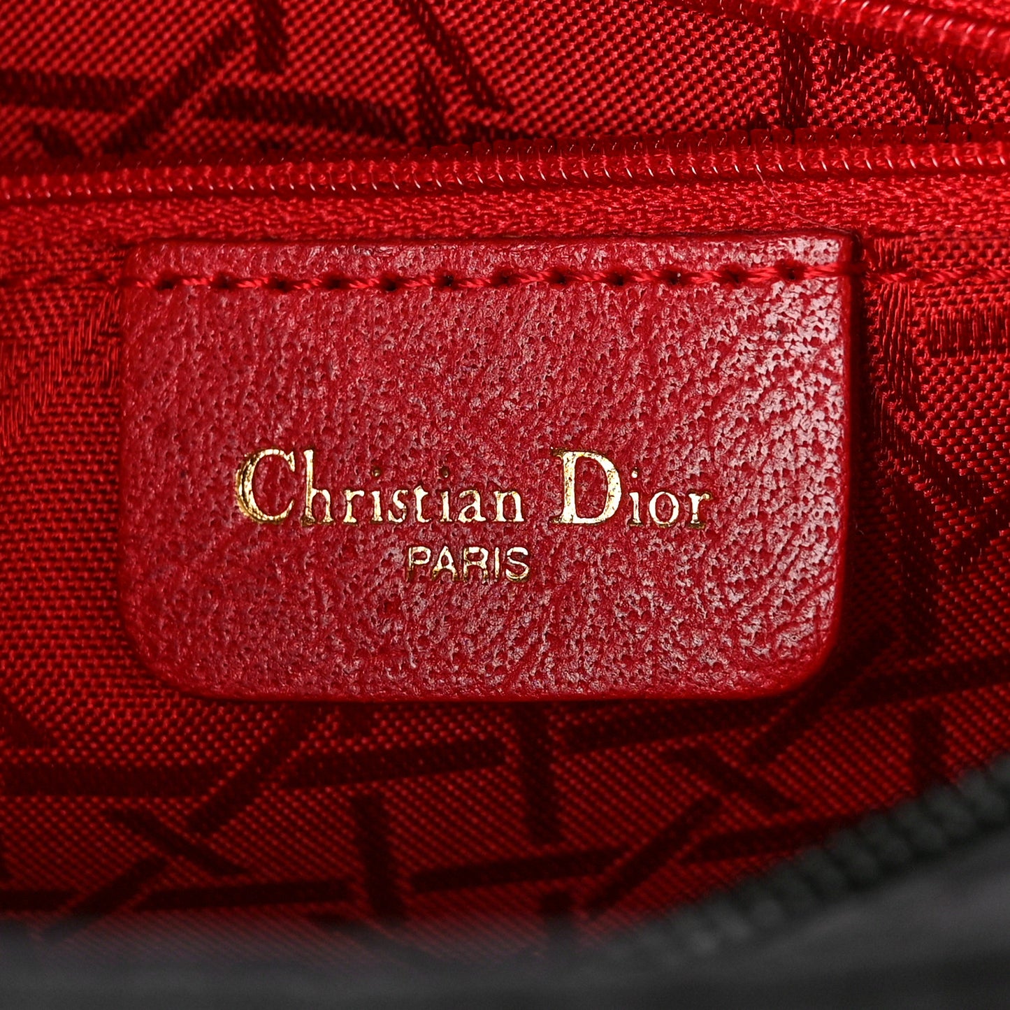 Nylon Cannage Medium Lady Dior Black