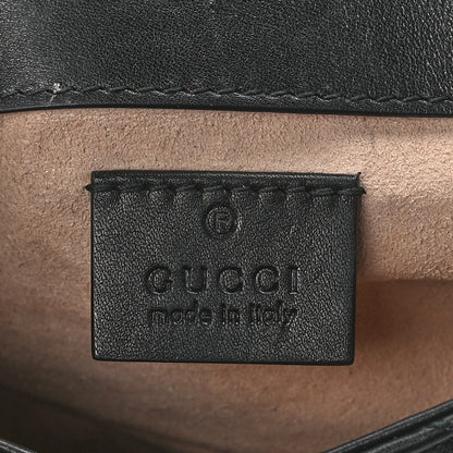 Gucci Calfskin Matelasse Super Mini GG Marmont Shoulder Bag Black 6 of 12