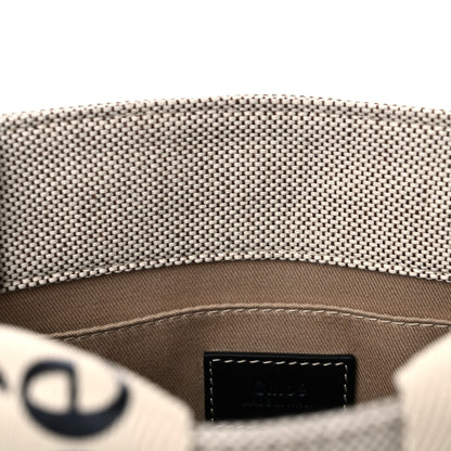 Chloe Cotton Calfskin Small Woody Ribbon Tote White 23 of 25