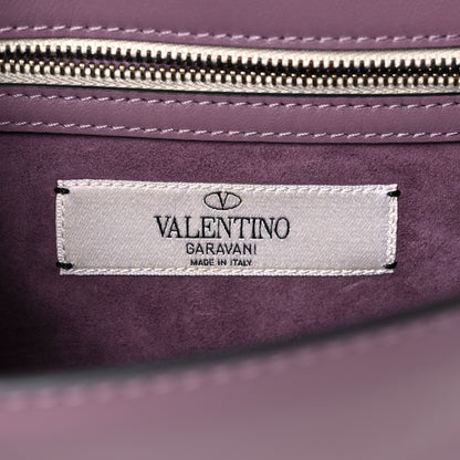 Valentino Garavani Vitello Monogram Kimono 1997 Print Small Glam Lock Rockstud Flap Dark Mauve 5 of 16