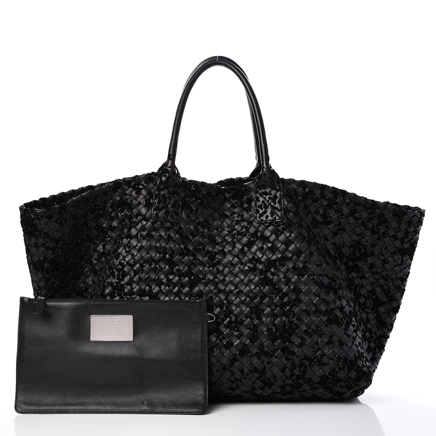 Nappa Velours Intrecciato Large Cabat Black