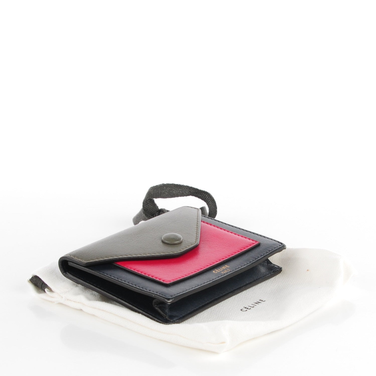 Celine Smooth Calfskin Pocket Card Holder Fushia 4 of 7