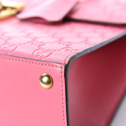 Gucci Guccissima Signature Medium Padlock Top Handle Bag Flush 11 of 16