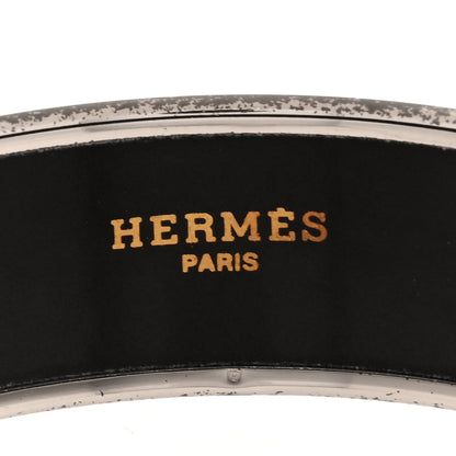 Hermes Enamel Printed Wide Bracelet Black 4 of 4