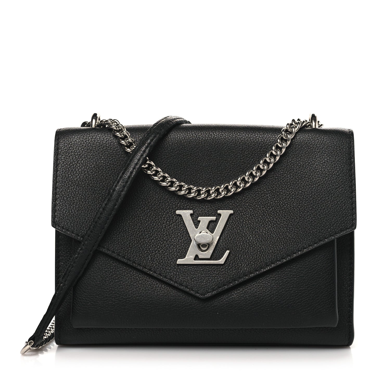Soft Calfskin Mylockme Chain Bag BB Black
