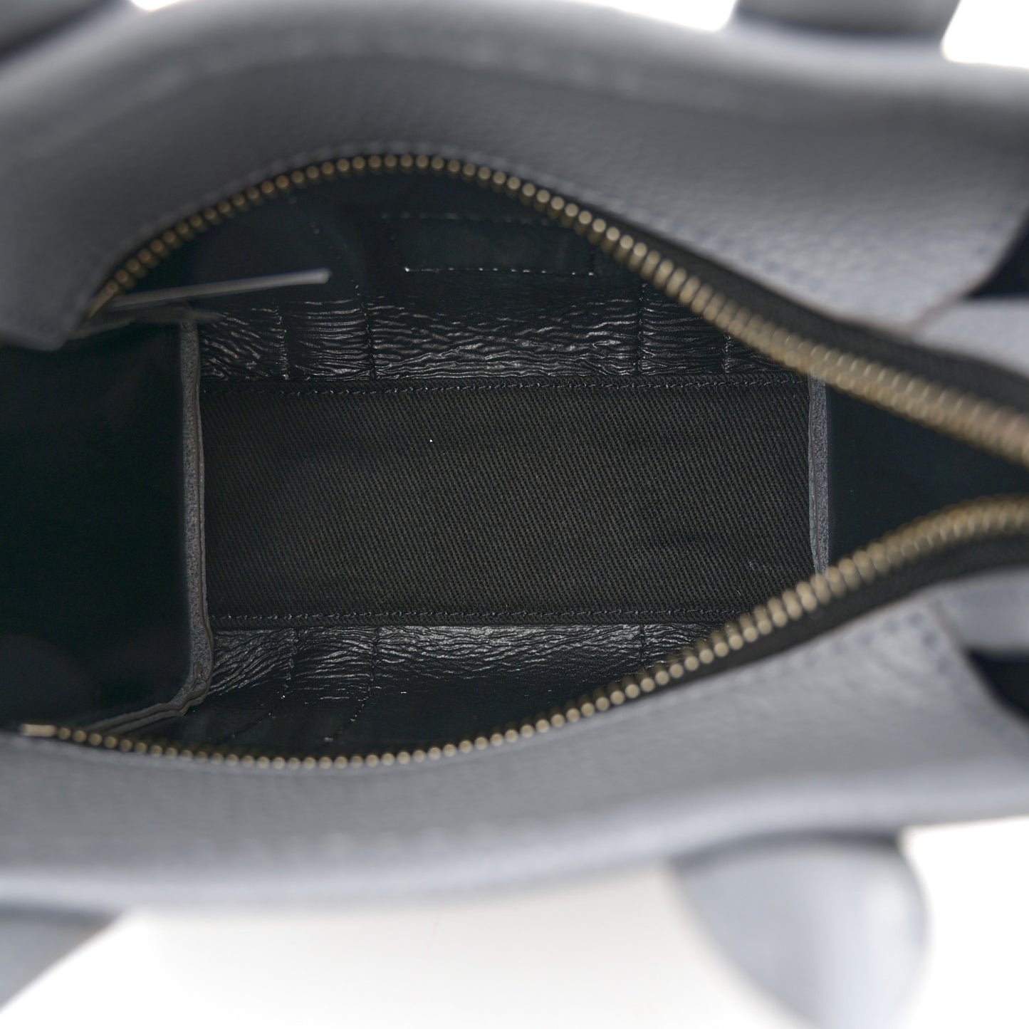 Grained Calfskin Mini The Tote Bag Grey