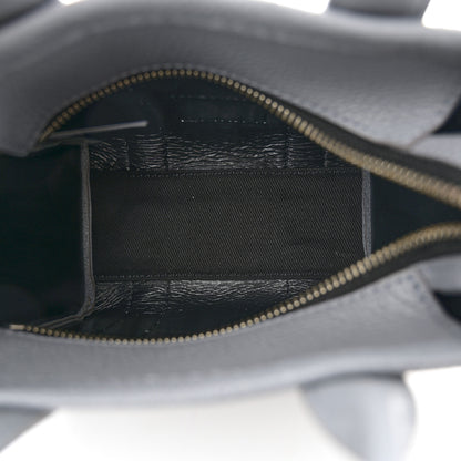 Marc Jacobs Grained Calfskin Mini The Tote Bag Grey 5 of 9