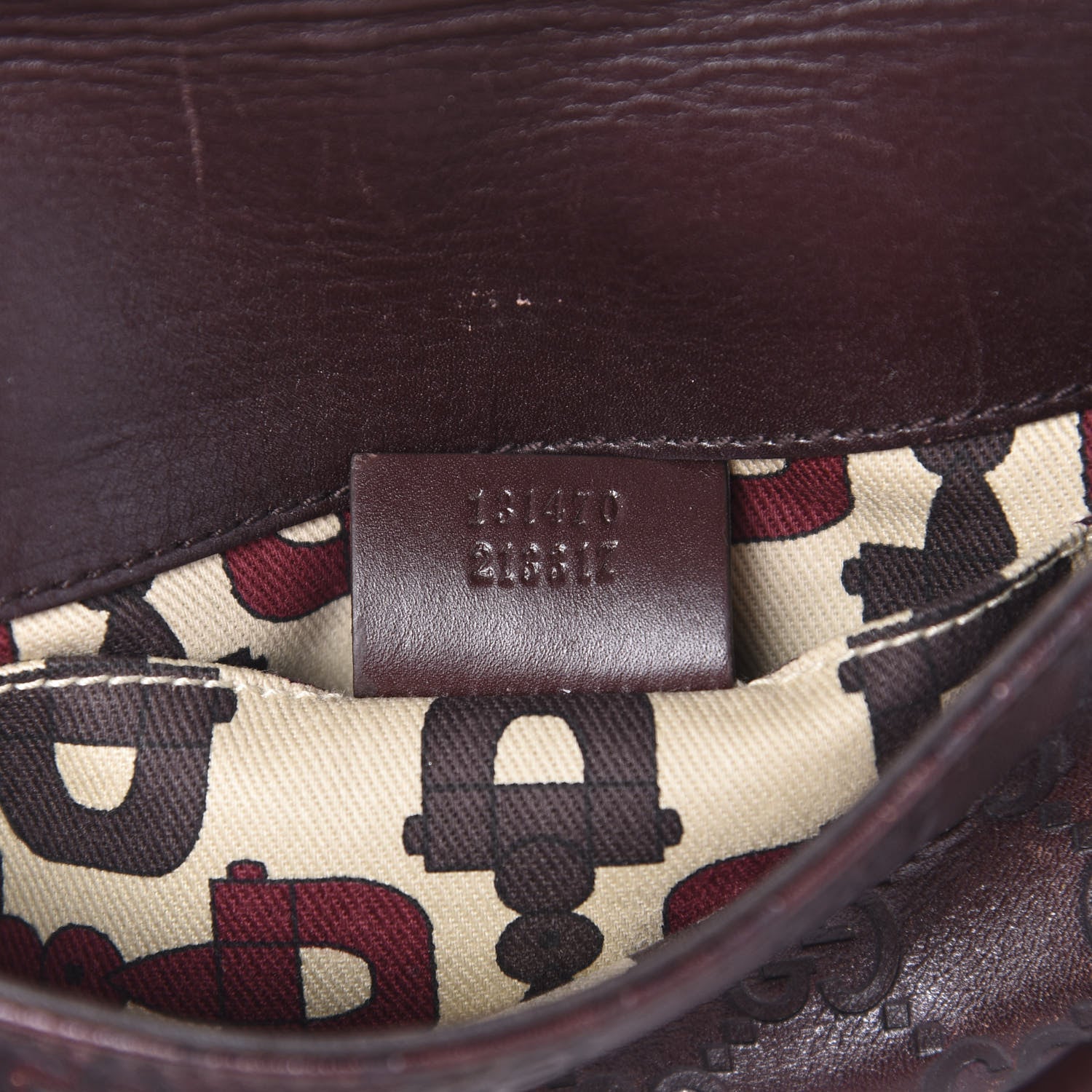 Gucci Guccissima Small Horsebit Chain Clutch Chocolate 7 of 14