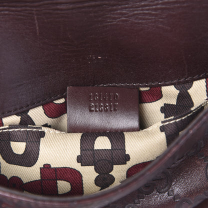Gucci Guccissima Small Horsebit Chain Clutch Chocolate 7 of 14