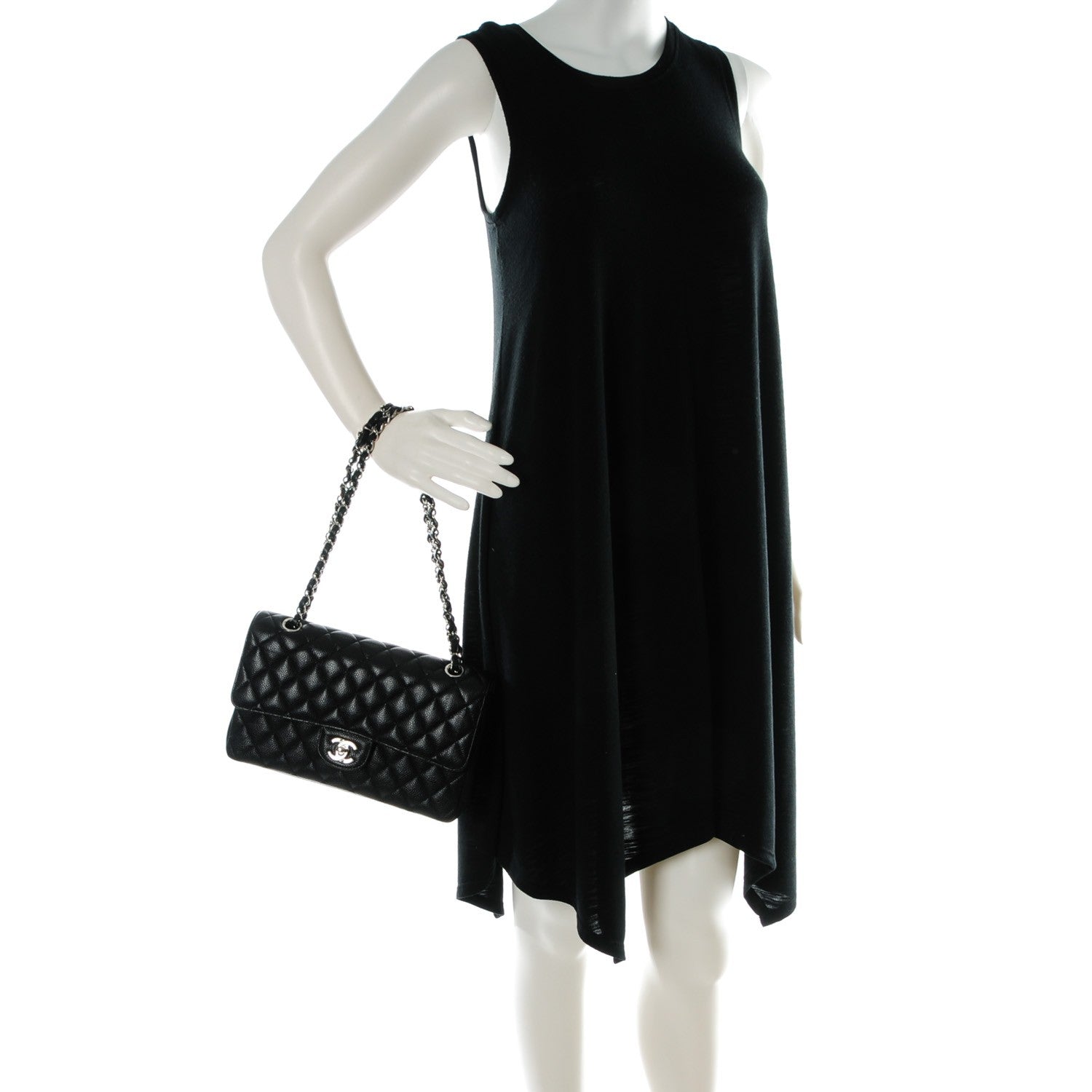 Chanel Caviar Quilted Medium Double Flap Black 2 of 8