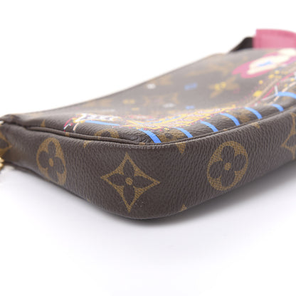 Louis Vuitton Monogram 2020 Christmas Animation Roller Coaster Mini Pochette Accessories Pivoine 6 of 11