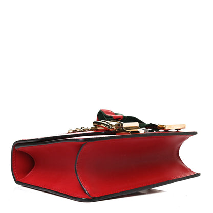 Gucci Calfskin Mini Sylvie Chain Shoulder Bag Hibiscus Red 3 of 14