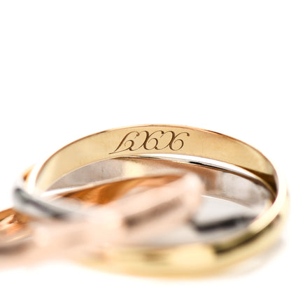 Cartier 18K Pink Yellow White Gold Small Trinity Ring 58 8.25 6 of 6