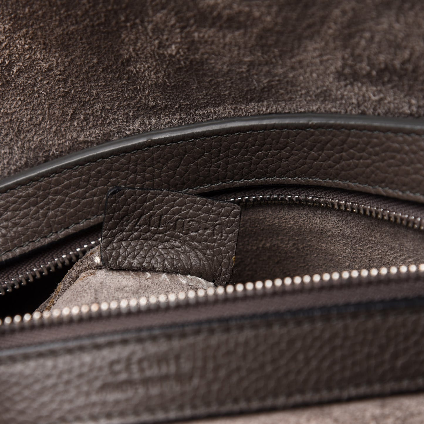 Soft Grained Calfskin Small Belt Cabas Phantom Brown