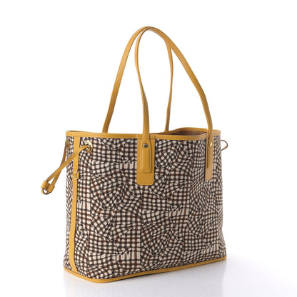 MCM Visetos Medium Liz Reversible Shopper Tote Cognac Yellow 10 of 15