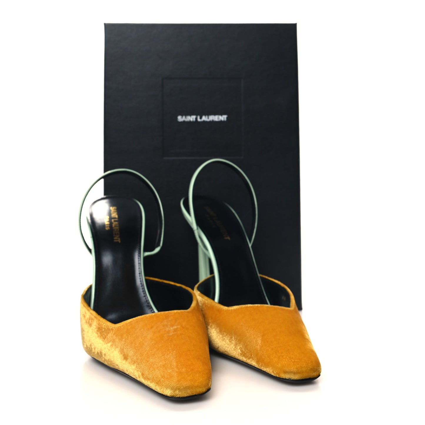 Velvet Blade 105 Slingback Pumps 41 Yellow Seaf
