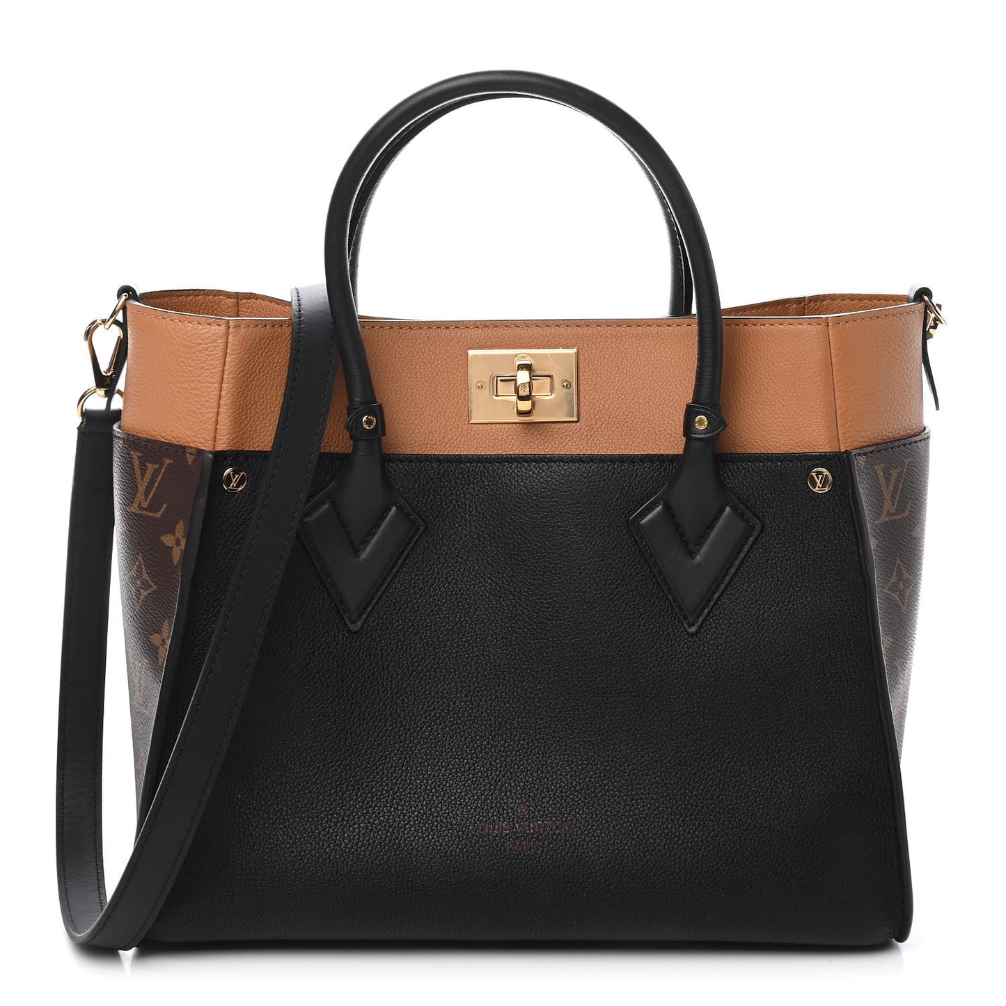 Calfskin Monogram On My Side Black
