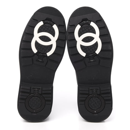 Chanel Calfskin Nylon CC Ankle Snow Boots 35.5 Black 5 of 8