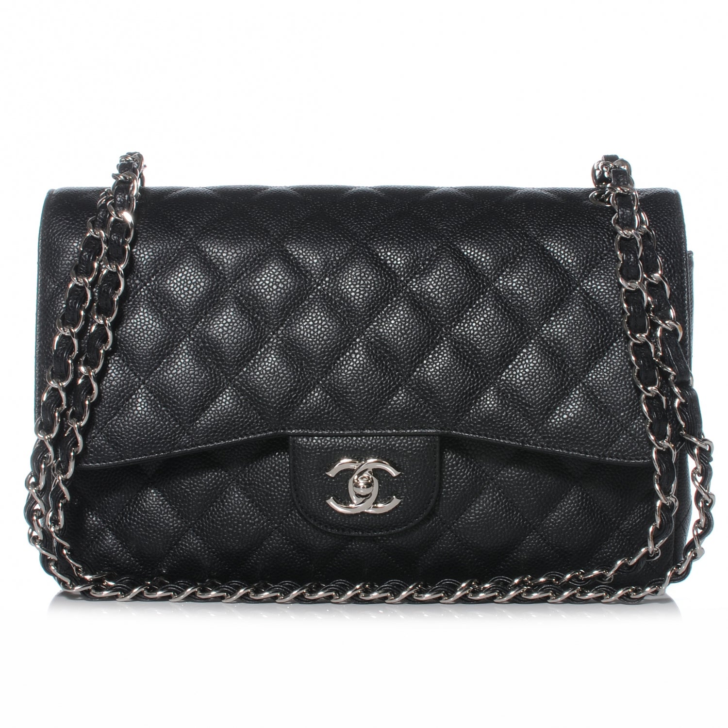 Chanel Caviar Quilted Jumbo Double Flap Black 1 of 8