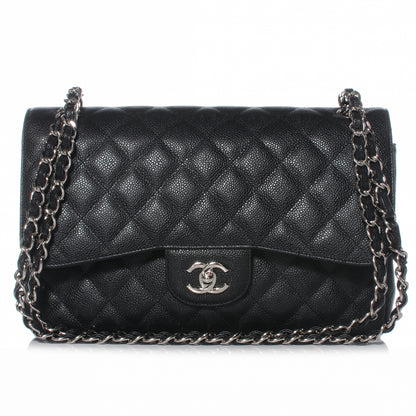 Chanel Caviar Quilted Jumbo Double Flap Black 1 of 8