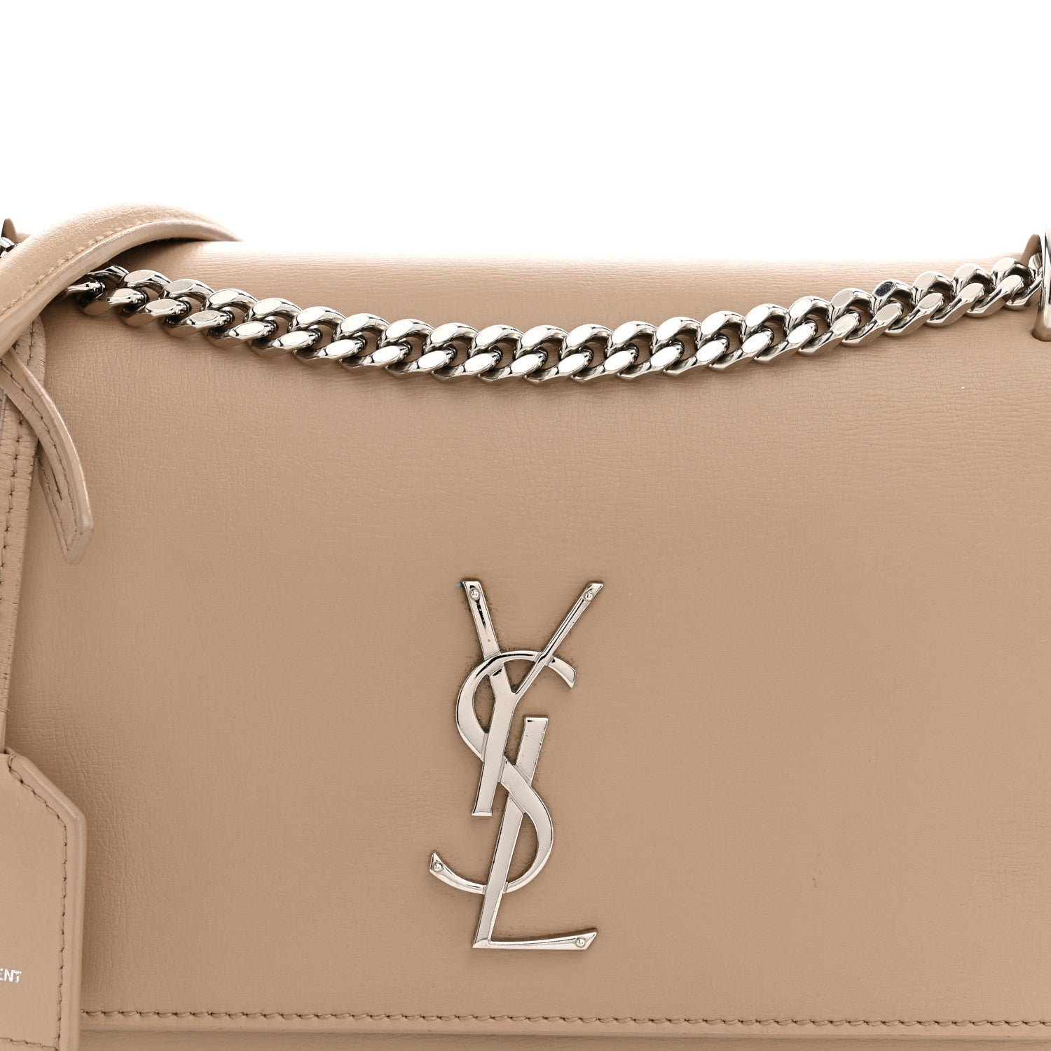 Saint Laurent Calfskin Medium Monogram Sunset Dark Beige 7 of 13
