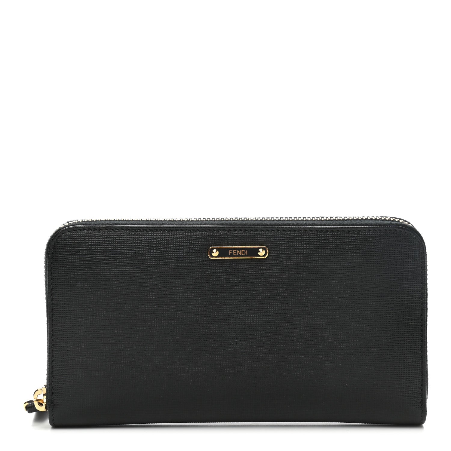 Fendi Vitello Elite Zip Around Wallet Black 1 of 8