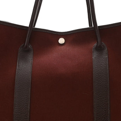 Hermes Toile Buffle Garden Party 49 GM Havane Rouge H 8 of 20