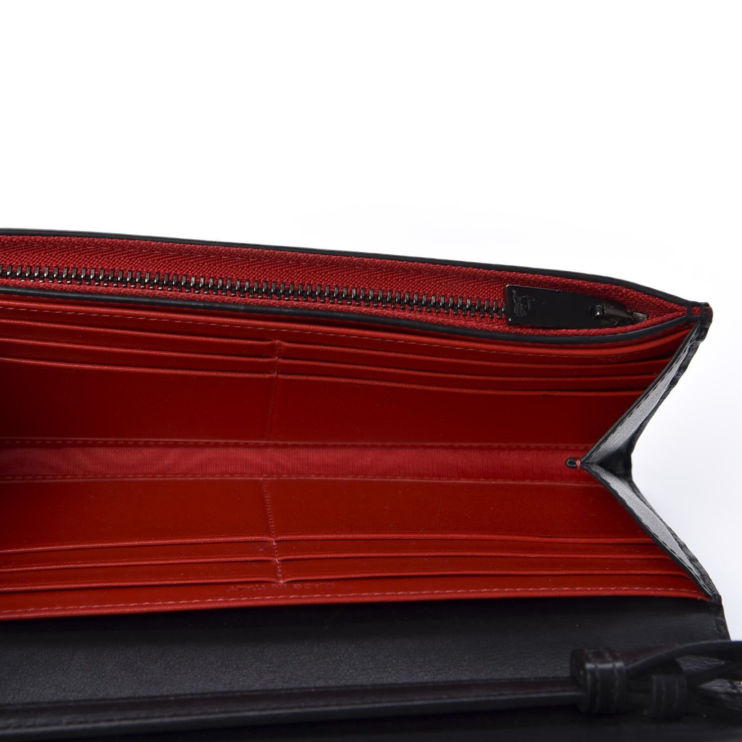 Christian Louboutin Calfskin Macaron Spiked Flap Wallet Black 4 of 9