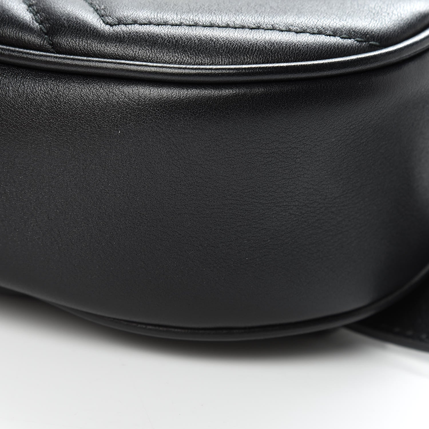 Gucci Calfskin Matelasse GG Marmont Belt Bag 85 34 Black 10 of 11
