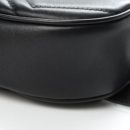 Gucci Calfskin Matelasse GG Marmont Belt Bag 85 34 Black 10 of 11