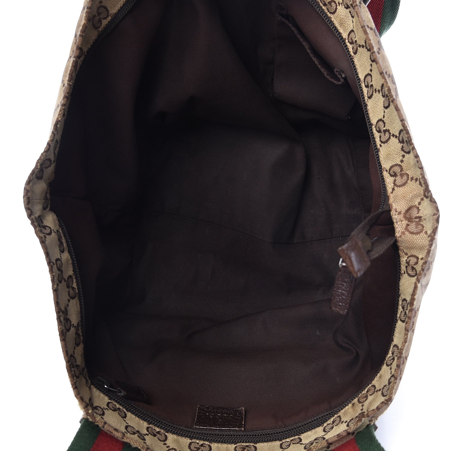 Gucci GG Monogram Medium Web Handle Bucket Tote Dark Brown 5 of 26